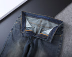Large Printed Motif Pocket Slim Fit Denim V260828