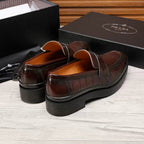 Croc Embossed Slip-On Loafers U310509