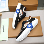 Men's Plaid Patchwork Chunky Sole Casual Sneakers NE190125