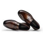 Penny Loafers Chunky Sole Slip-On Dress Shoes Y101112
