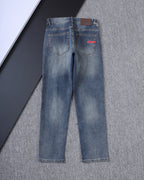 Vintage Emblem Embroidery Red Label Slim Denim V260839