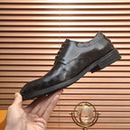 Embossed Grid Lace-up Formal Shoes S265503