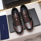 Croc Embossed Patchwork Triangle Logo Low Top Sneakers S283409