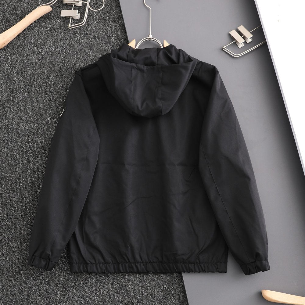 Hooded Zip Up Windbreaker Jacket U310521