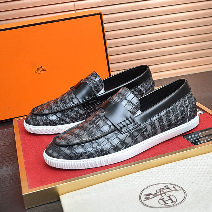 Croc Embossed Casual Loafer NE190136