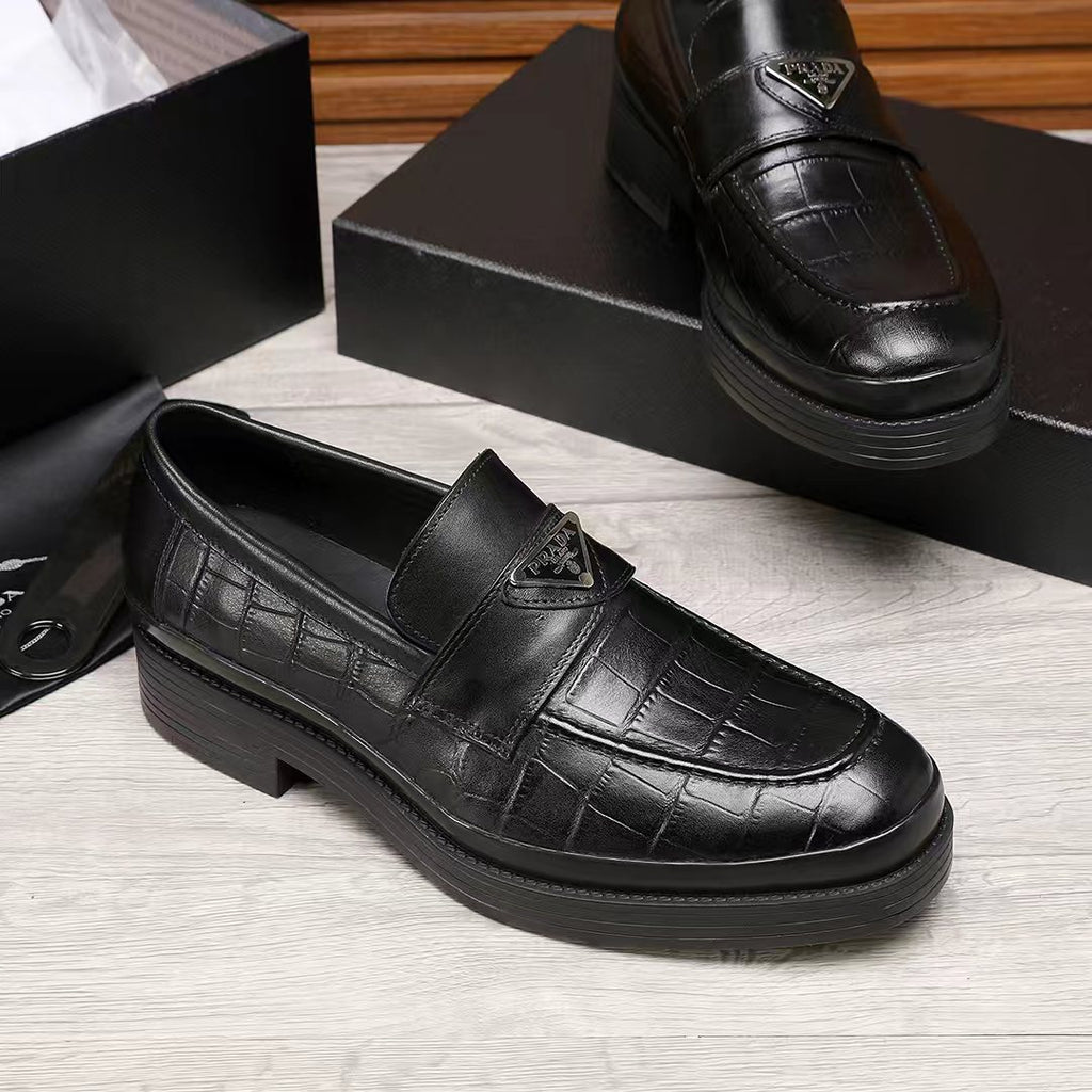 Croc Embossed Slip-On Loafers U310509