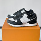Color Block Allover Print Lace-Up Low Top Trainer S283423