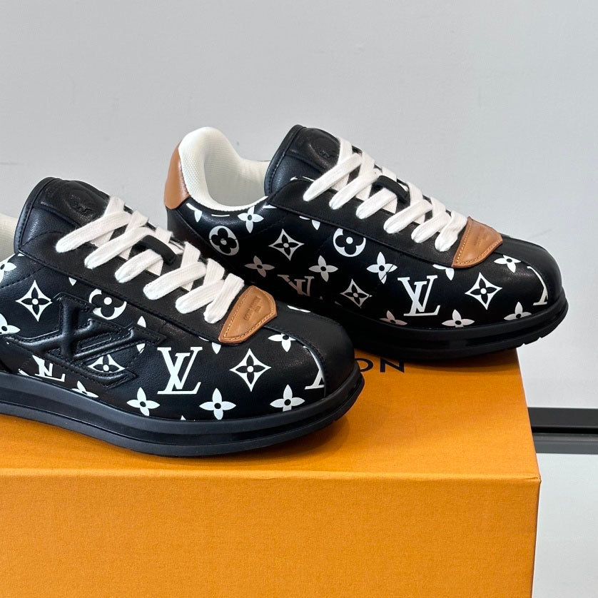 Allover Printed Lace-Up Low Top Platform Sneakers S283420