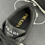 Triangle Badge Flat Lace-up Sneakers With Perforated Toe S265505
