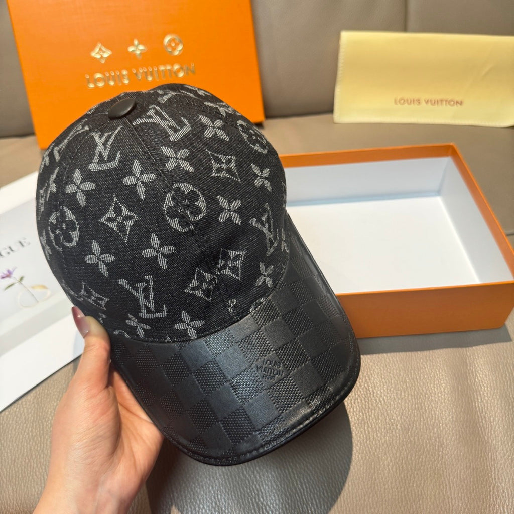 Denim Monogram Print Baseball Cap G103015