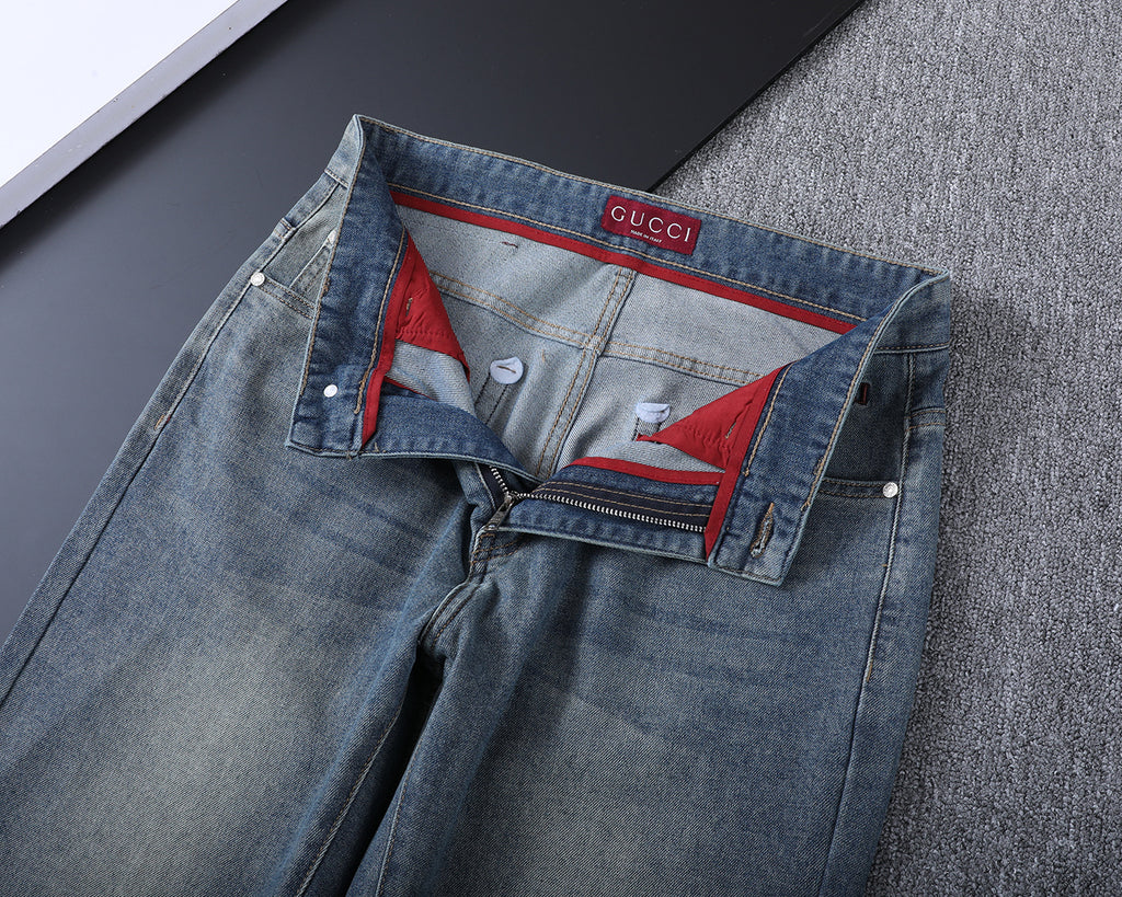 Vintage Embossed Monogram Slim Denim V260843