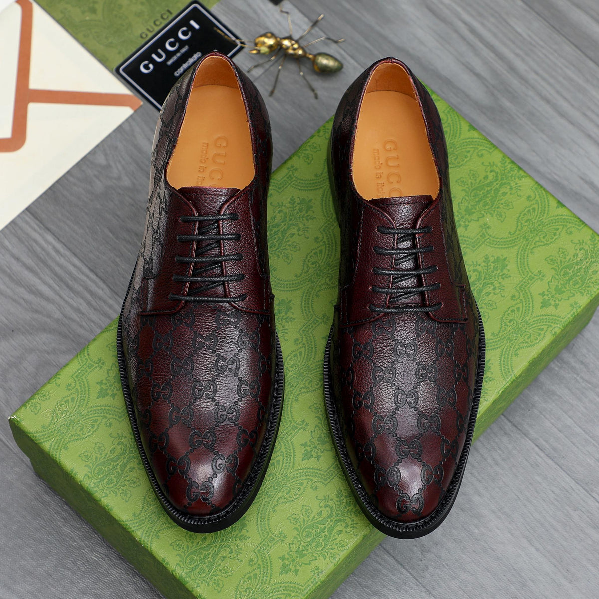Allover Printed Lace-Up Derby Shoe S283437