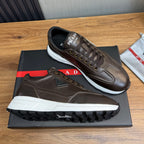 Calfskin Triangle Badge Lace-Up Sneaker S283439