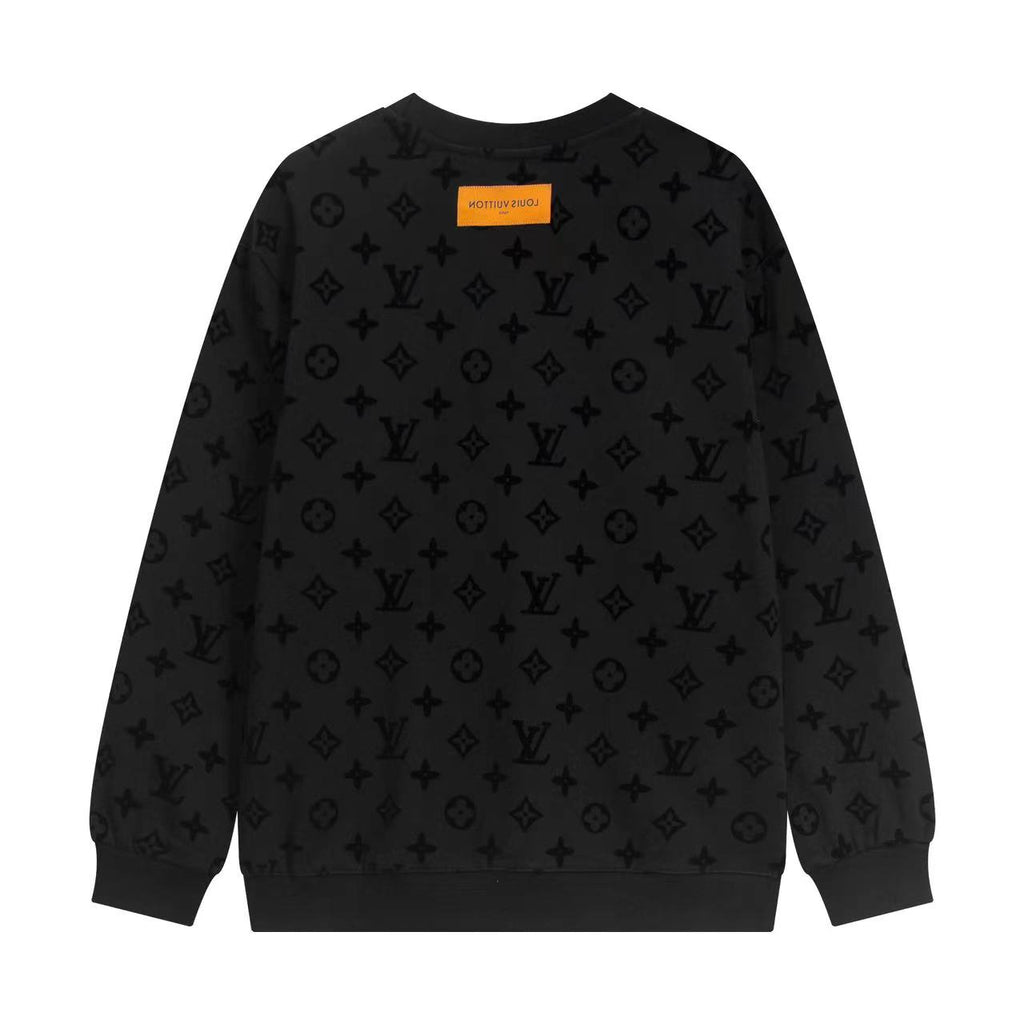 Men's All Over Monogram Print Crew Neck Sweatshirt YG500101
