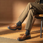 Penny Loafers Chunky Sole Slip-On Dress Shoes Y101112