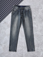 Back Pocket Camouflage Printed Vintage Denim Jeans R260538