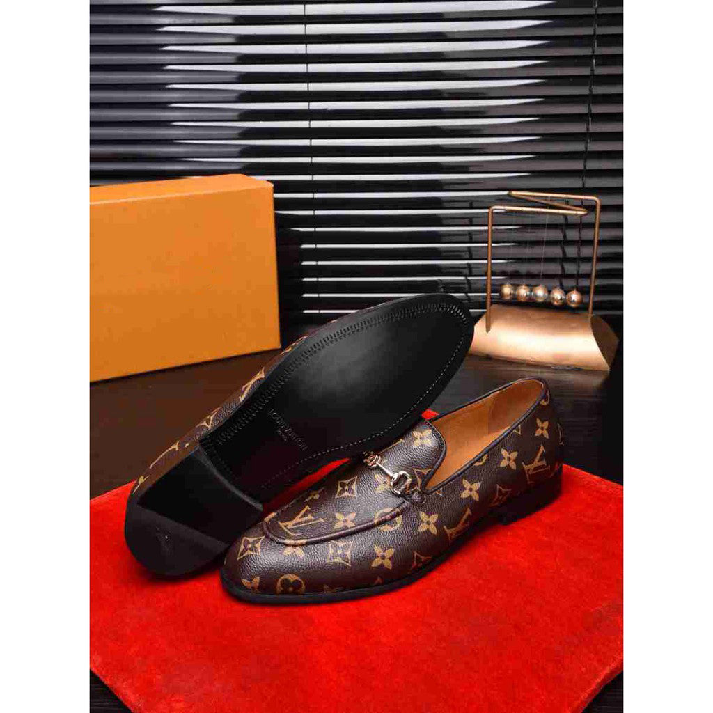 Monogram Print Metal Buckle Loafers S283414