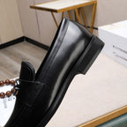 Men's Metal Double Ring Buckle Slip-On Loafers NE190139