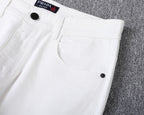 Clean White Denim With Triangle Badge V260831