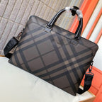 Classic Plaid Print Handheld Business Briefcase B101011