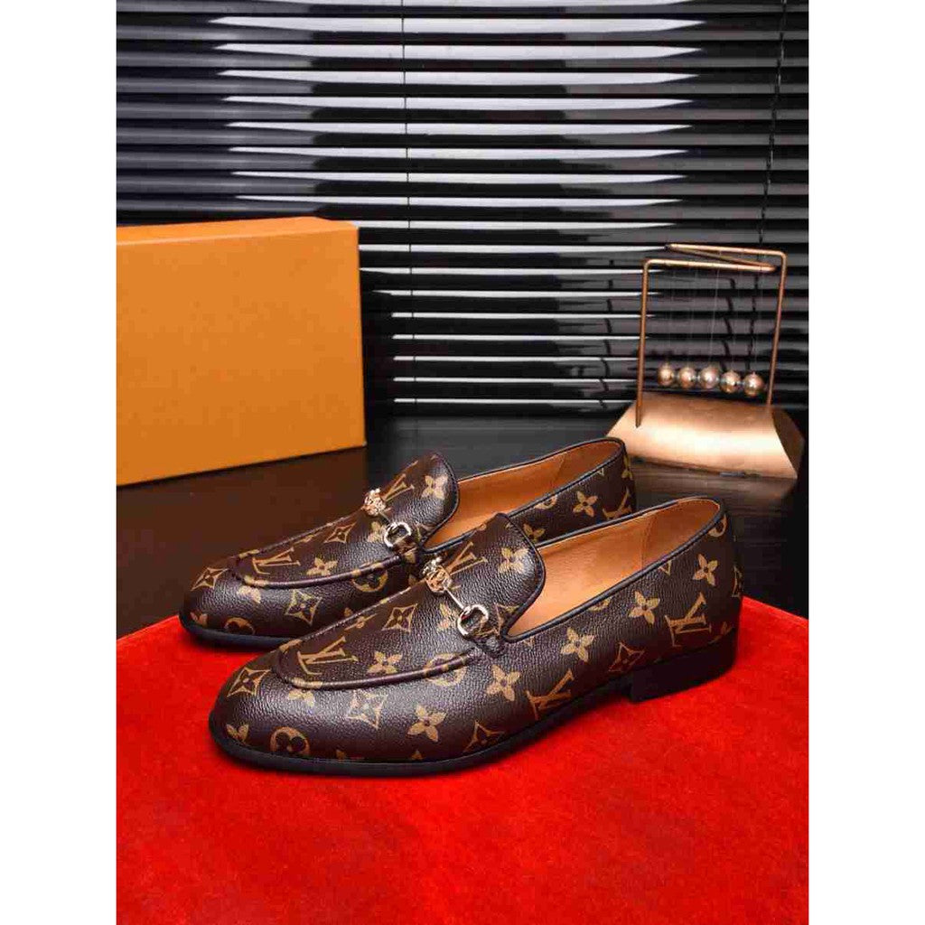 Monogram Print Metal Buckle Loafers S283414