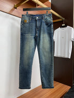 Back Pocket City Graphic Printed Vintage Denim Jeans R260534