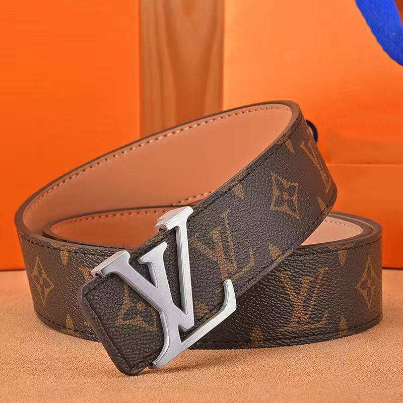 Checkered & Vintage Print Metal Buckle Belt E020802