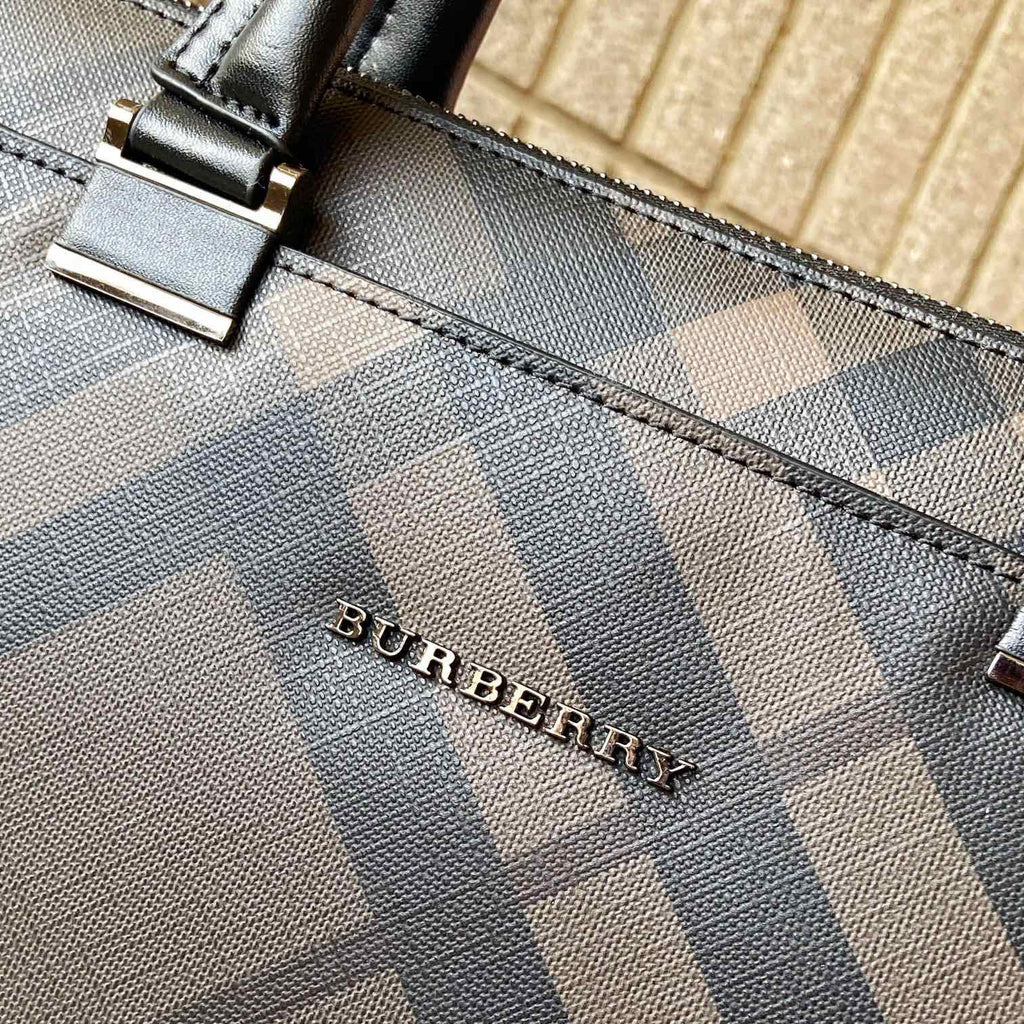 Classic Plaid Print Handheld Business Briefcase B101011