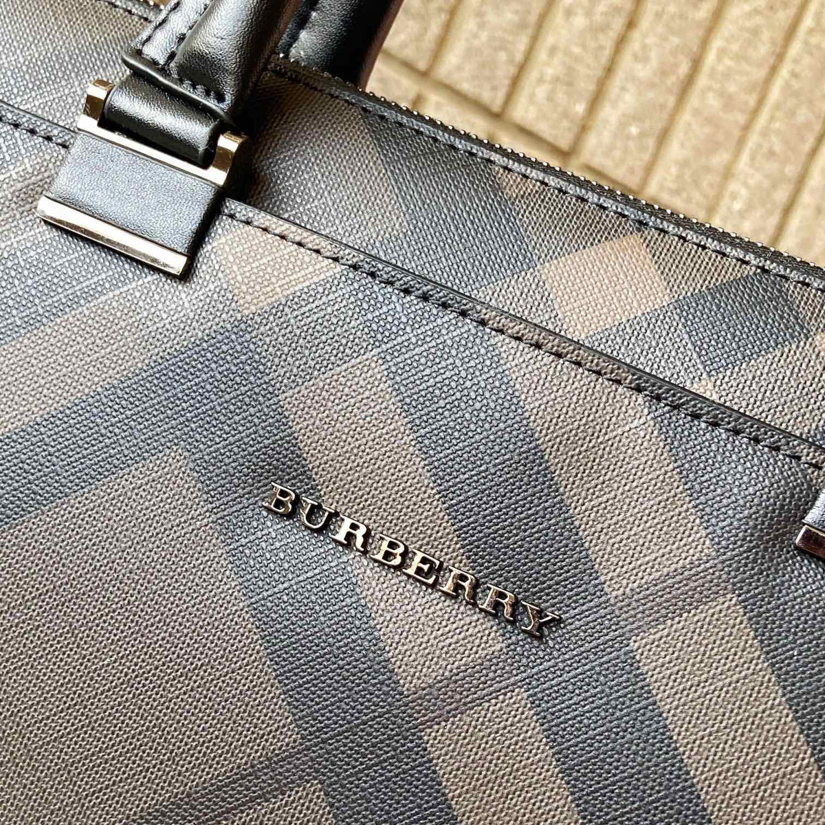 Classic Plaid Print Handheld Business Briefcase B101011
