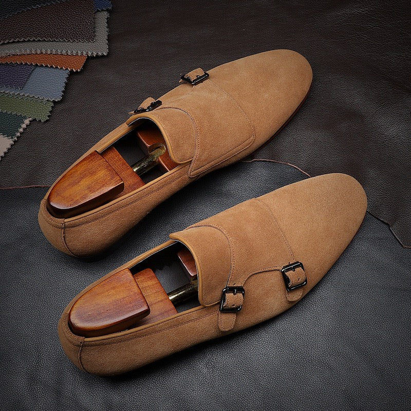 Double Monk Strap Slip-on Dress Shoes P050515