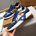 Men's Plaid Patchwork Chunky Sole Casual Sneakers NE190125