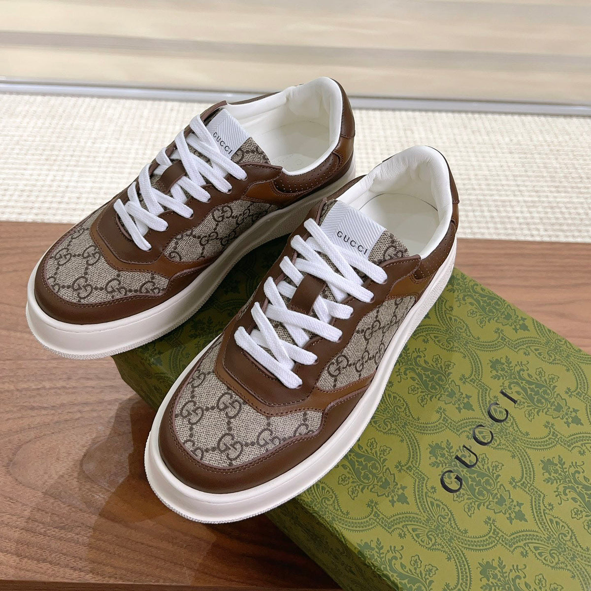 Men's Interlocking G Monogram Patchwork Platform Sneakers JN081101