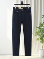 Deep Indigo Horse Embroidery Slim Denim M260709
