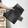 Men's Metal Triangle Logo Straight Fit Denim Jeans NE210204