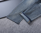 Multi-Color Embroidered Motif Pocket Slim Fit Denim V260827