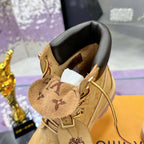 Embossed Chunky Lug Sole Work Ankle Boots S265507