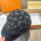 Denim Monogram Print Baseball Cap G103015