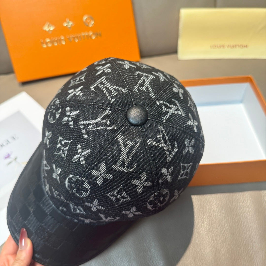 Denim Monogram Print Baseball Cap G103015