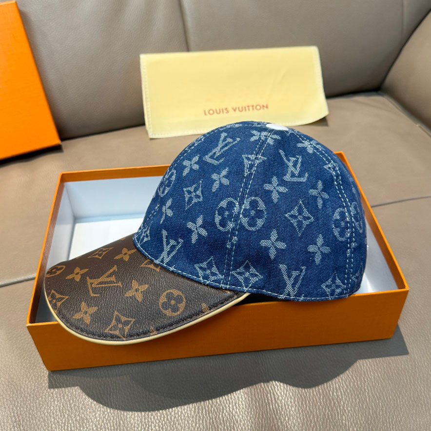 Denim Monogram Print Baseball Cap G103016