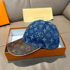 Denim Monogram Print Baseball Cap G103016