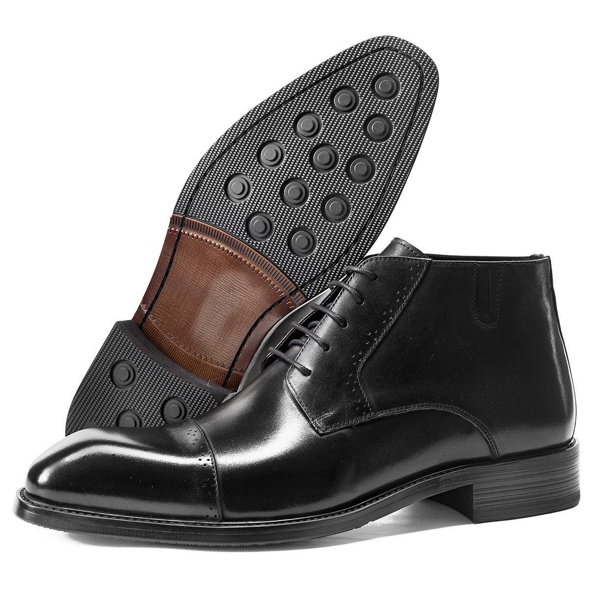 Men's Cap Toe Lace-up Chukka Dress Boots P050513