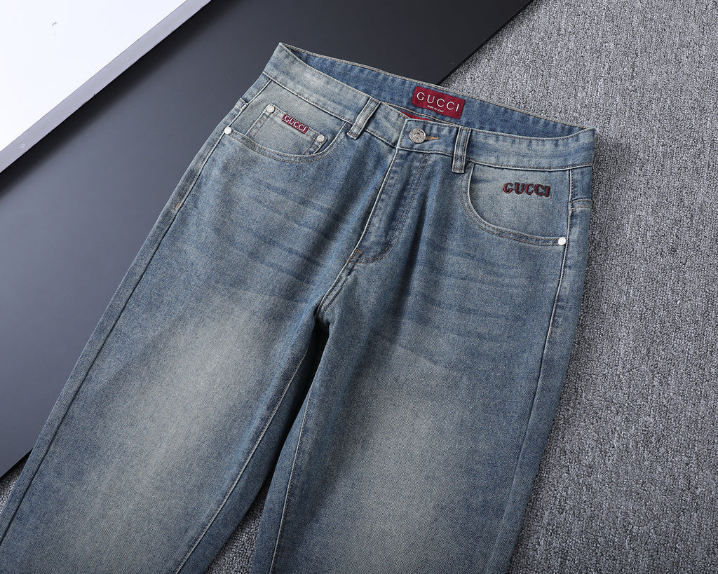 Vintage Embossed Monogram Slim Denim V260843