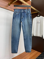 Royal Wreath Embossed Slim Fit Denim E260916