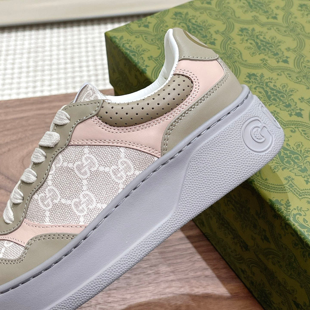 Men's Interlocking G Monogram Patchwork Platform Sneakers JN081101