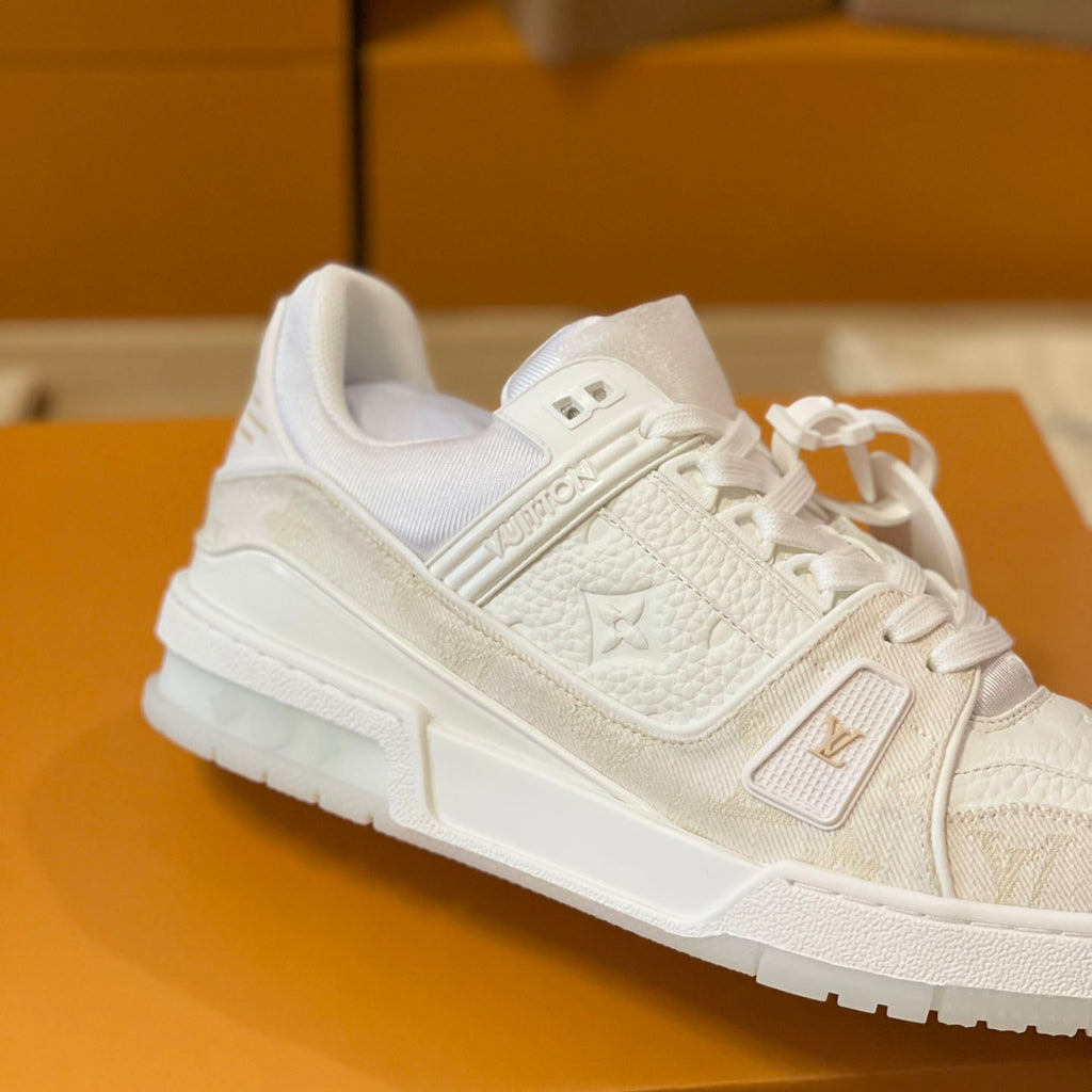 Pattern Panel Lace-Up Low Top Trainer Sneakers S283418