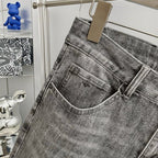Vintage Grey Printed Logo Slim Jeans E260906