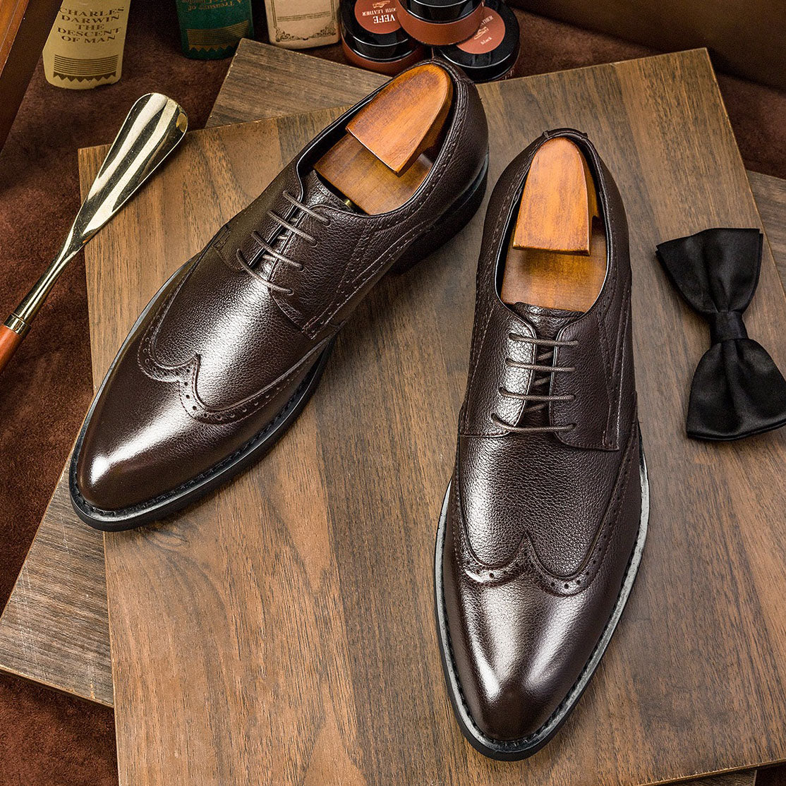 Wingtip Brogue Derby Dress Shoes P050516