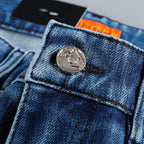 Embroidered Logo Straight Fit Denim Jeans NE210201