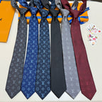 Men's Four-Point Floral Jacquard Necktie E2081010