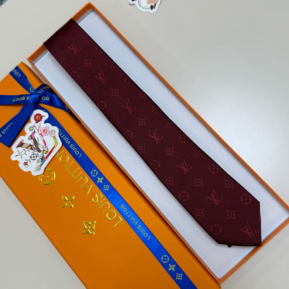 Men's Four-Point Floral Jacquard Necktie E2081010